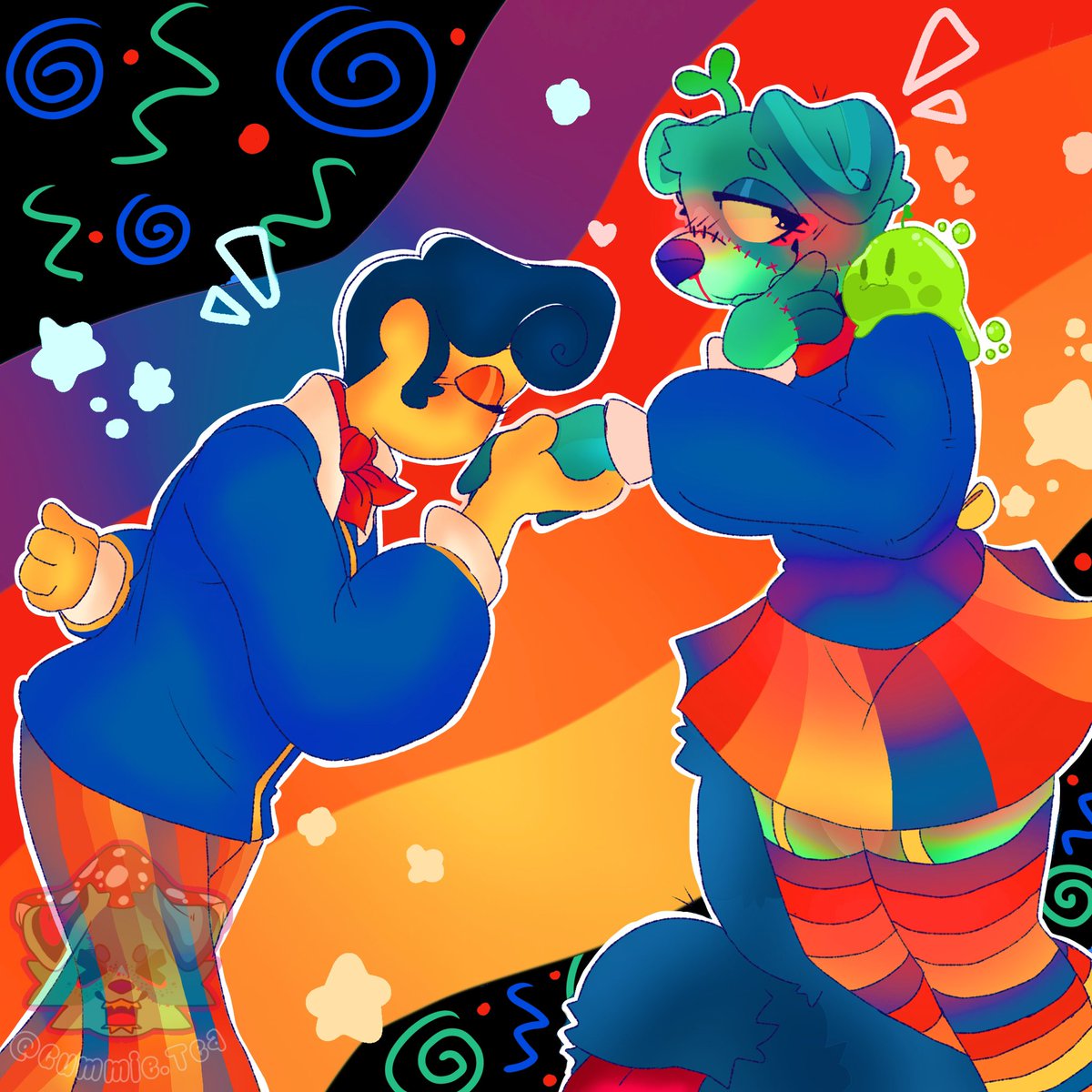 CrescentPaw_'s tweet photo. Art of Wally Darling and My sona Gummie I drew! 🍄✨

⁣Tags:
.⁣
.⁣
.⁣
.⁣
.⁣
#anthro #furries #furry #furryanthro #furryart #furryartists #furryartwork #furrycommission #furryfandom #furryfandomart #furrylove #furrymeme #furryoc #furrypride #furrys #fursona #gummietea https://t.co/D5gfhOEVmw
