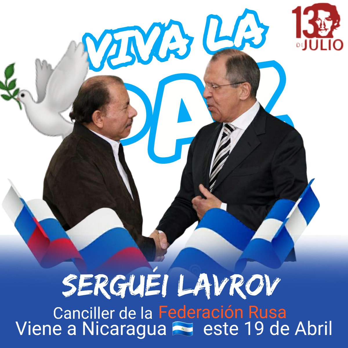 Conciller Lavrov Canciller de la Federación de #Rusia visita #Nicaragua
#LaPazNuestraVictoria
#SomosUNANManagua