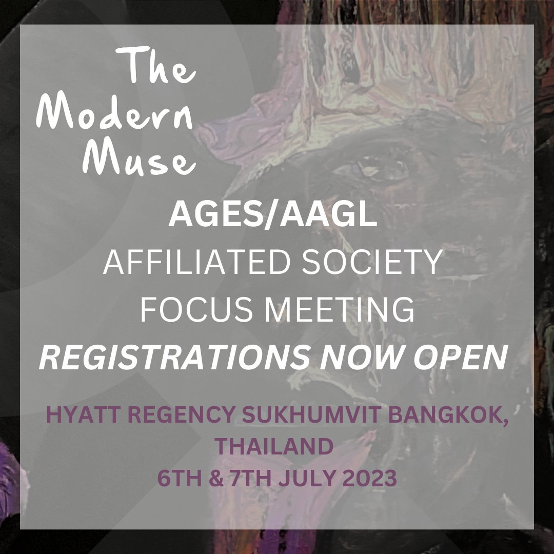 Don't forget to register for this years AGES/AAGL Focus Meeting at the Hyatt Regency Sukhumvit in Bangkok Thailand! Date: 6th & 7th July 2023 Earlybird registrations close 8th of May 2023! Register now via ages.com.au #agessociety #focusmeeting