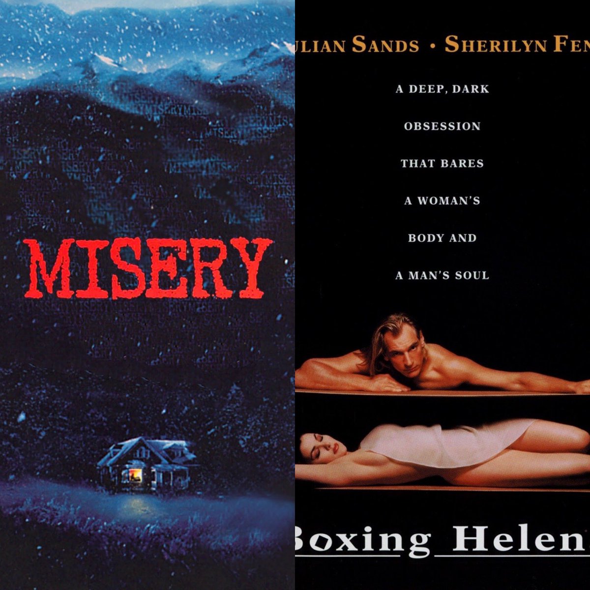TRIX on Twitter "Misery (1990) • Boxing Helena (1993)"