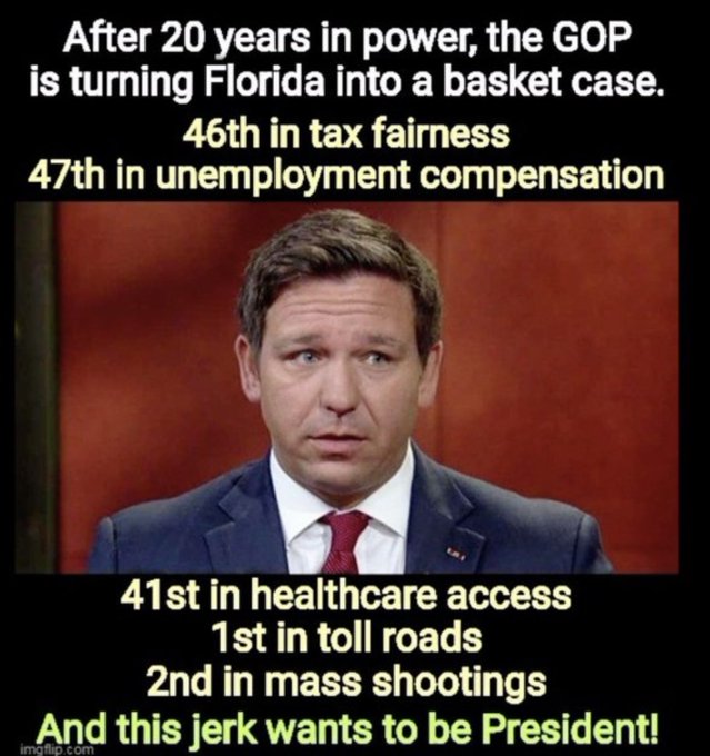 ColoradoIndepe1's tweet image. New #AmericanFascistParty member @RonDeSantisFL wants to make America like the #ShitHoleState Florida.

Let's pass on that. And on him.

#FuckTheGOP