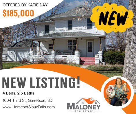 #homesofsiouxfalls #Garretson #homesforsale #SDrealestate #smalltownliving #BuyMe