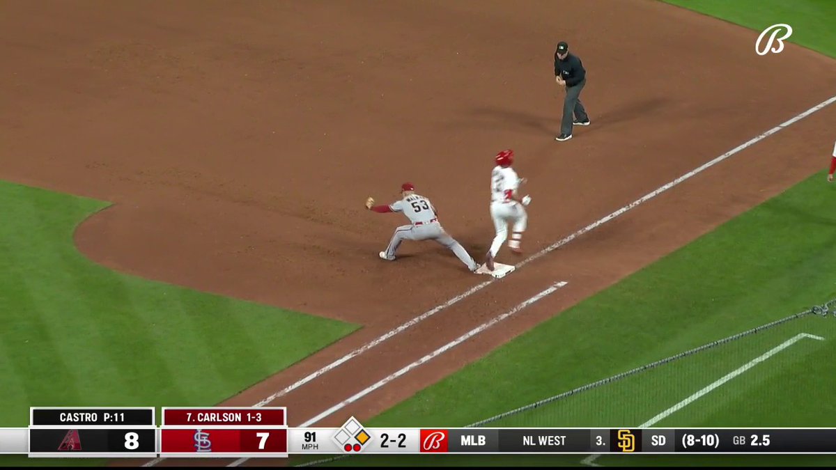 Diamondbacks at Cardinals / Twitter