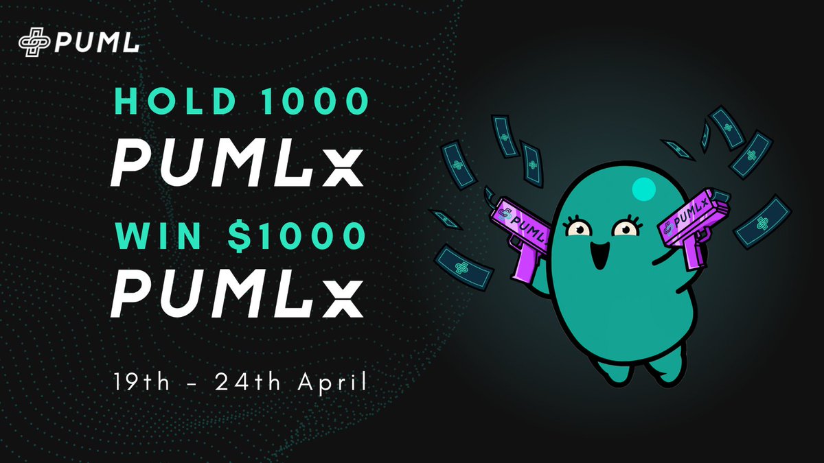 pumlhealthio's tweet photo. Have you got $PUMLx or WearX diamond hands? 💎

We're giving away $1000USD of PUMLx (😲!) to ONE lucky winner!

To enter:
👉 Hold a WearX NFT or 1000 PUMLx in your wallet
👉 Enter https://t.co/lv2O5CAJU7
👉 Tag some mates in this post

That's it!! Good luck PUML Squad!! https://t.co/SC7zRSWEmf