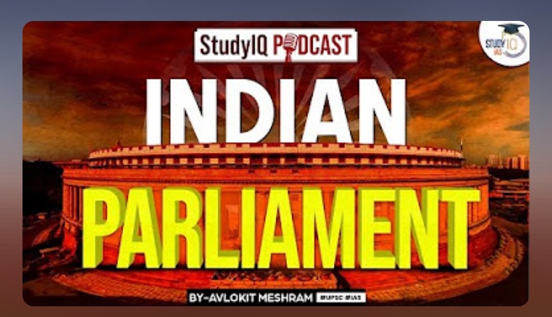 avlokitmeshram's tweet photo. Parliament series on my Podcast!!!
As a citizen it is our responsibility to understand the law making process.
@studyiq #podcasts by @avlokitmeshram
#UPSC #UPSC2023 #UPSCPrelims #knowourconstitution #PodcastAndChill #education #India #up https://t.co/M0Lk8Roxf1