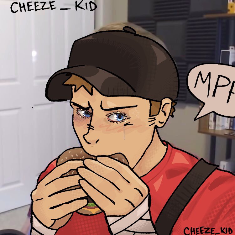 cheeze_kid2's tweet photo. You know I had to do it to em!!! Scout is so jerma shaped, yep hope you enjoy.
🐟
🐟
🐟
#TF2 #TeamFortress2 #TF2fanart #scout #scoutfanart #tf2scout #jerma985 #jermafanart #fanart #goober #tf2medic #tf2soldier #tf2sniper #tf2spy #tf2pyro #tf2demoman https://t.co/GidqOYiwZ9