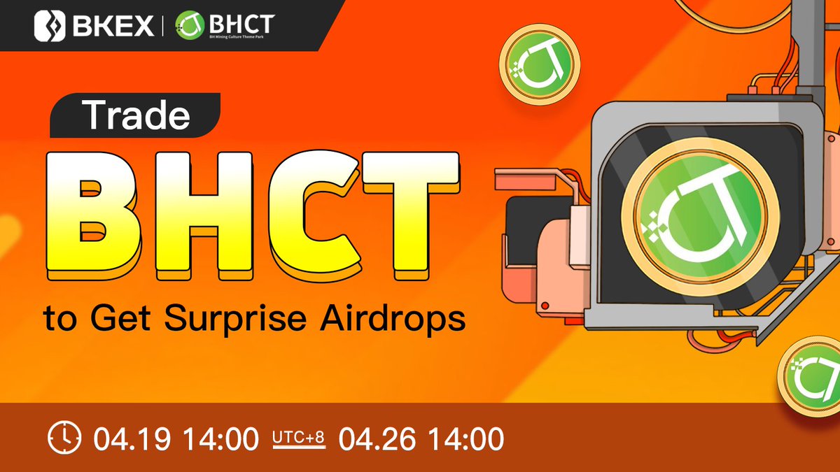 🔥Trade #BHCT to Get Surprise #Airdrops

Duration: 14:00 04/19~14:00 04/26 (UTC+8)
Details: bkex.zendesk.com/hc/en-us/artic…

🔥$300 #Giveaway

✅Follow me &amp; <a href="/bhct_official/">BHGLOBAL BHCT & BHD COIN (LBANK & BKEX & LATOKEN)</a>
✅RT &amp; Tag 3
✅Speak in TG: t.me/BKEXEnglish &amp; t.me/LBANK_bhct

10 ppl share 300 #USDT on Apr 26