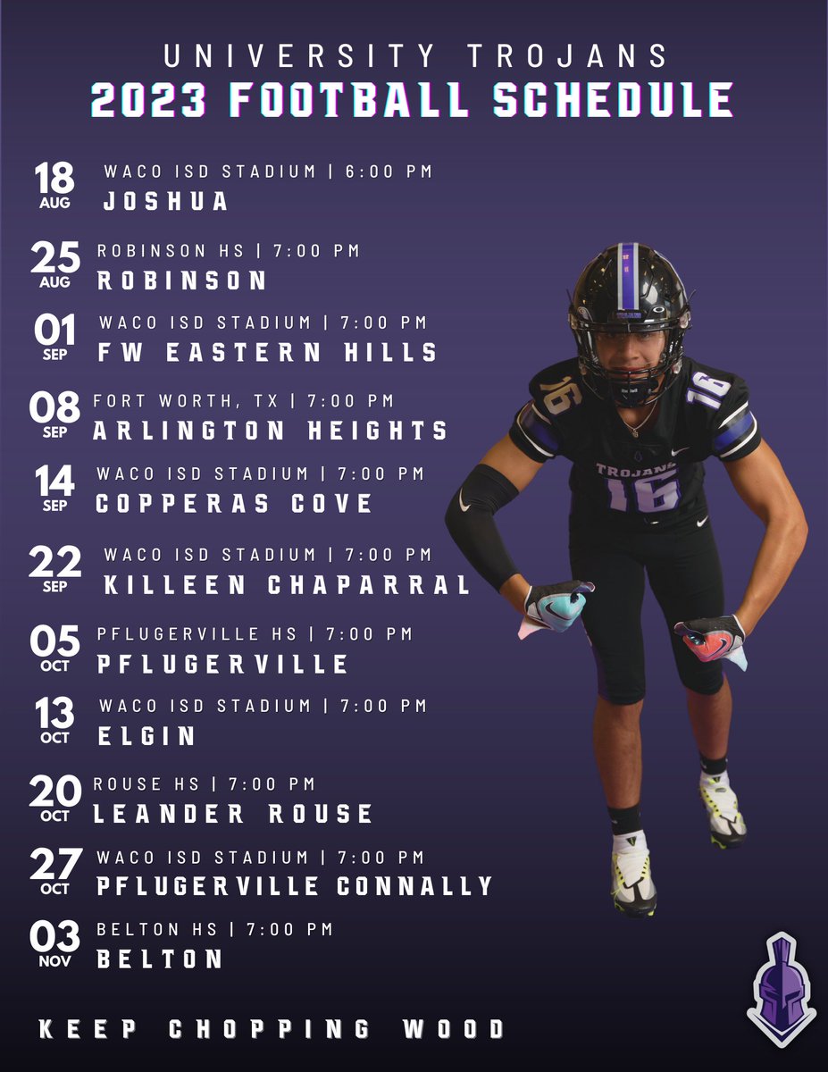 Trojan Football Booster Club on Twitter: "2023 Football Schedule #Udawgs"
