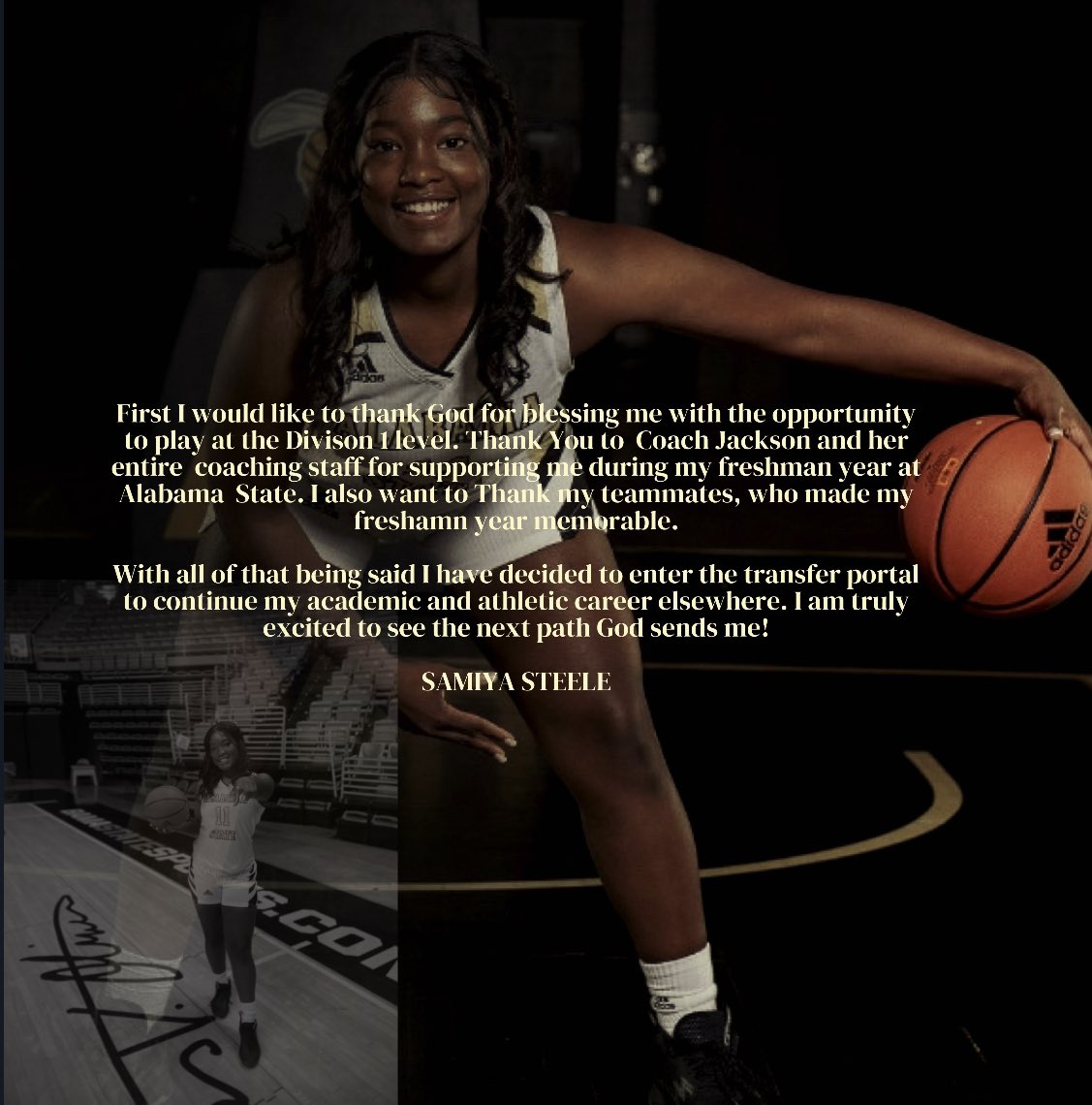 SamiyaSteele's tweet photo. Going into a new chapter of my life!            Can’t wait to see what God has planned for my future!!! https://t.co/Rymh0OkyGT