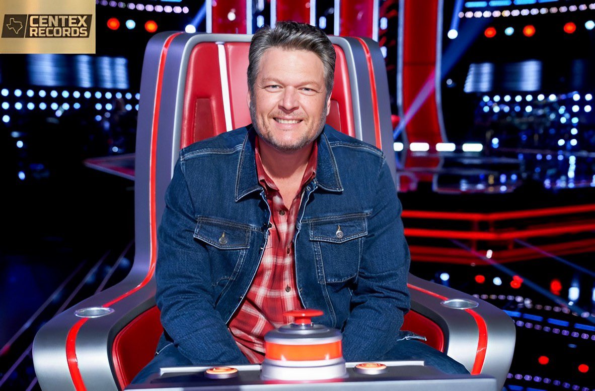 CentexRecords's tweet photo. Blake Shelton is leaving The Voice after season 23, he’s currently the only coach left from season 1 and has 9 team wins. https://t.co/2Gw350WPXm