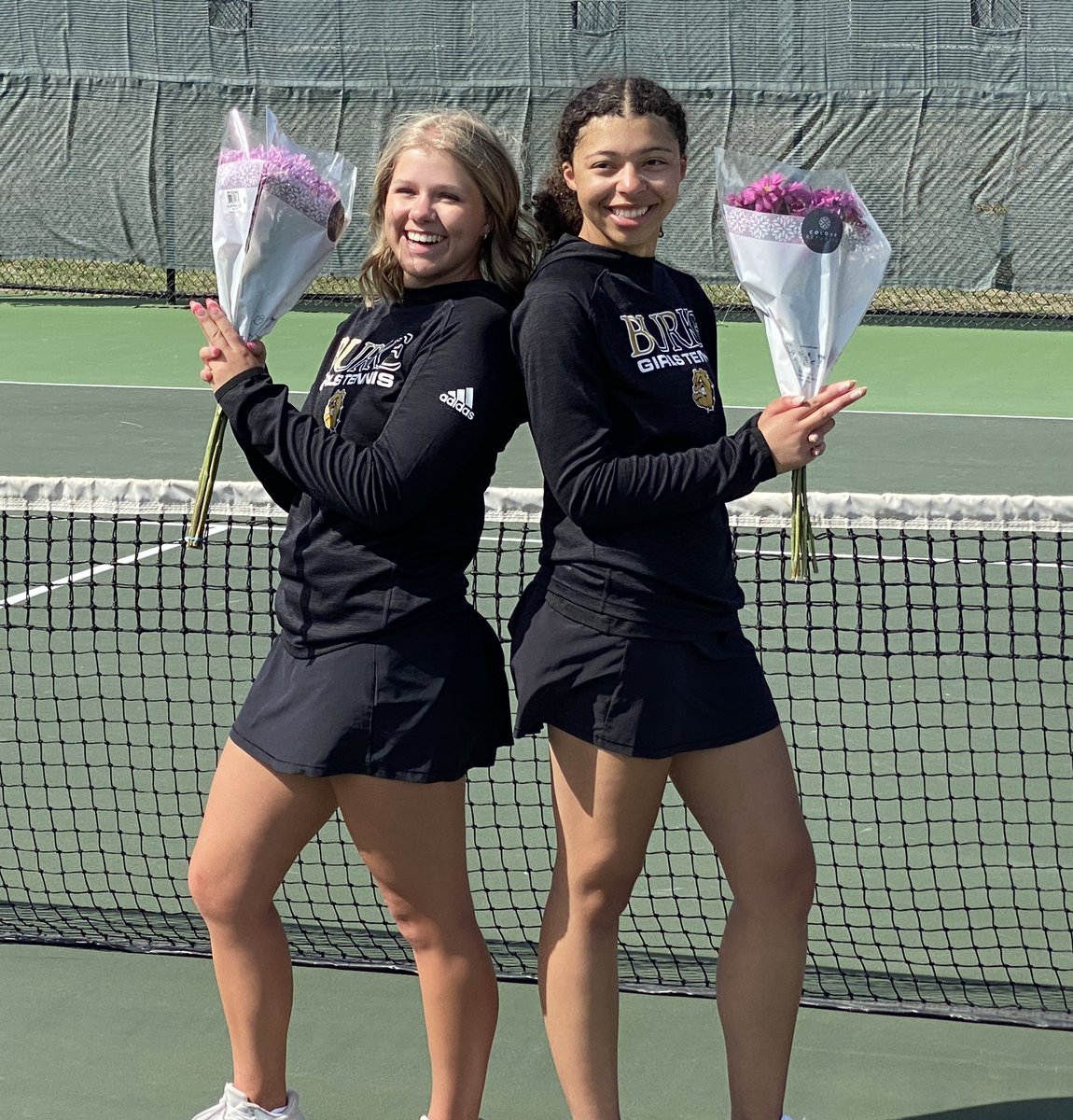 drasmussen43's tweet photo. Senior Recognition at todays Varsity Tennis match 🖤💛🎾 Outstanding group of seniors who represent so well in the classroom and on the tennis courts! Proud of this group! Bright futures ahead 🌟🖤💛#WeAreBurke #BulldogPride @BurkeGTennis https://t.co/60UdnhSXtF