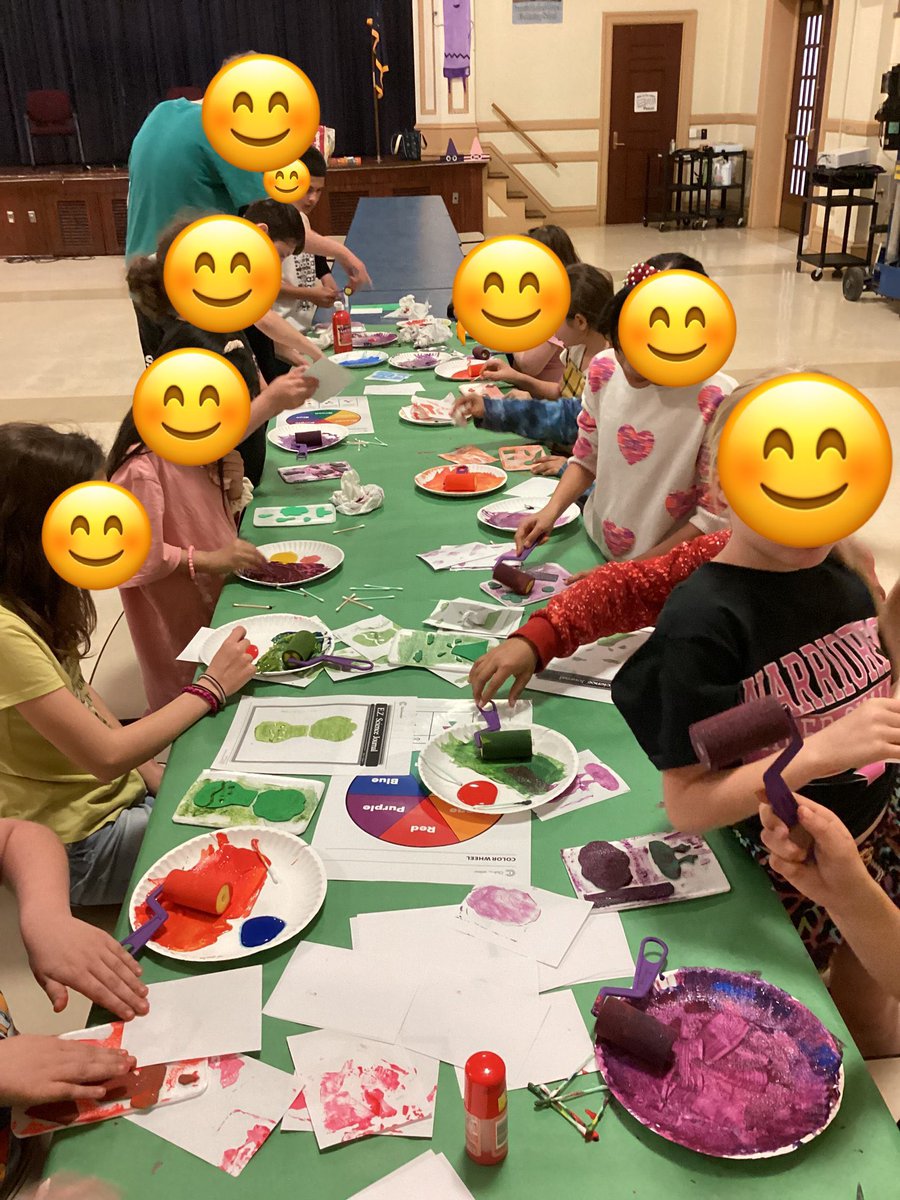 EASDpasquel's tweet photo. After school printing fun with #ClubInvention …we used scientific color mixing, paint rollers and we even created our own block print designs which transferred into print! #easd #scienceFun @EASDMarch @CampInvention @mrs_brodhead https://t.co/cXf6iO2a2M