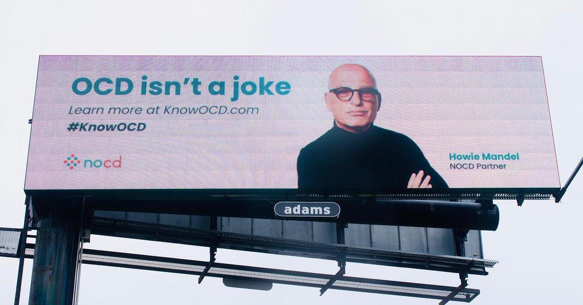 treatmyocd's tweet photo. Spotted: NOCD x Howie Mandel have teamed up for the #KnowOCD campaign, to show society that OCD is not a joke. Our goal is to create a world where everyone recognizes and understands the true meaning of OCD &amp; can access evidence-based care if they are in need of help. https://t.co/kjVXmS7R9d