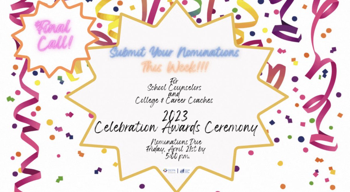 Each year, the office of School counseling and Post secondary advising recognizes outstanding school, counselors, college and career coaches, and key partners. Please consider nominating your colleagues or yourself for one of the rewards! mailchi.mp/cps/save-the-d…