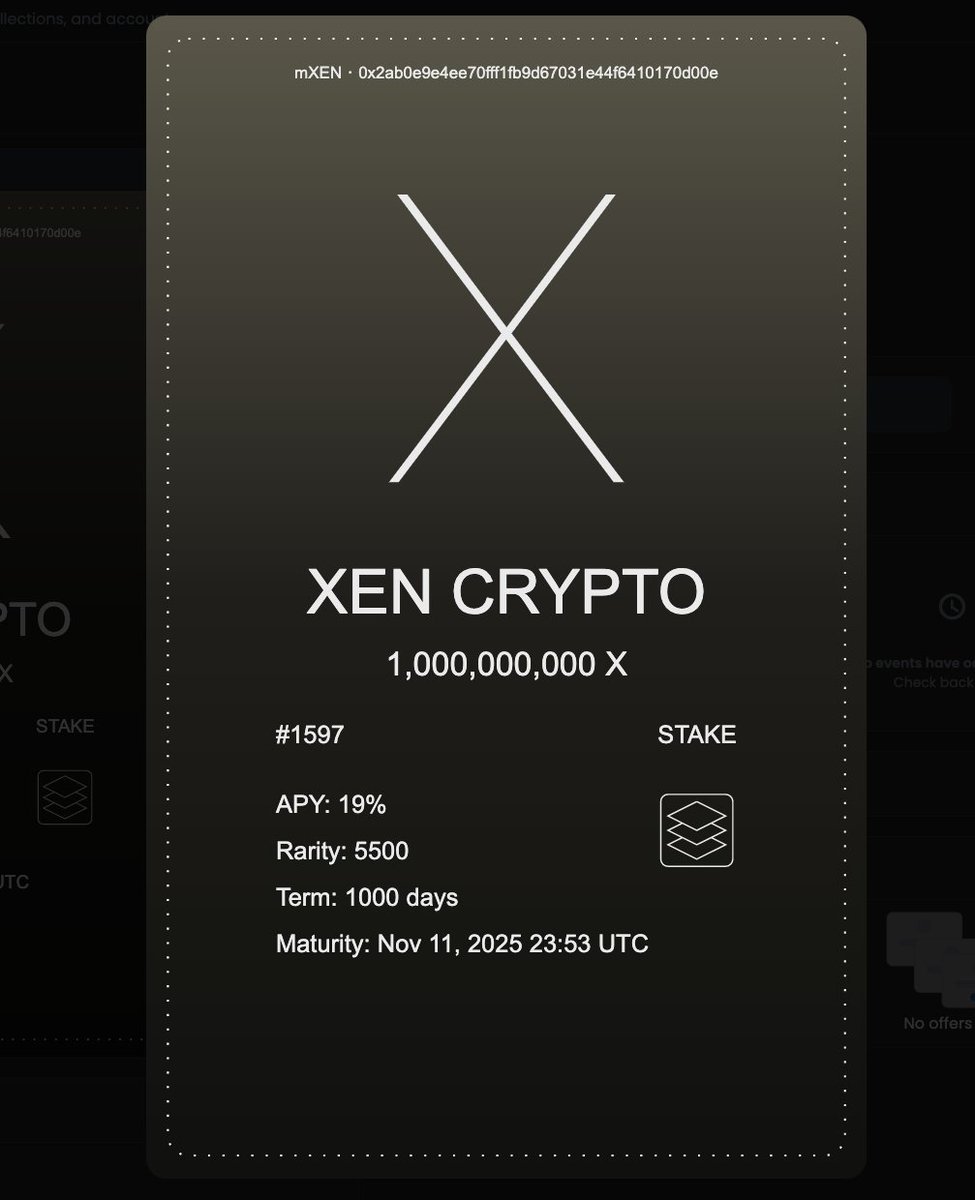 moreworldpeace's tweet image. I forgot I have a staking #xeNFT grail on $mXEN 🥰