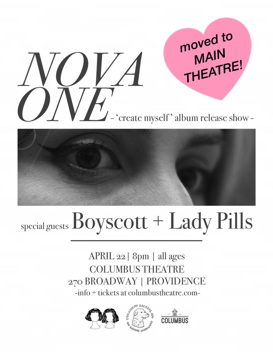 THIS SATURDAY - our show with @novaone_ <a href="/boyscottt/">boyscott</a> @ladypillsmusic has been moved to the main theatre! Tickets available at the door or at tixr.com/pr/twt/61628