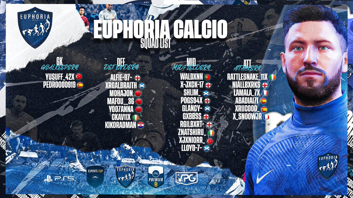 VFLLasPalmasX's tweet photo. 𝐸𝓊𝓅𝒽𝑜𝓇𝒾𝒶 𝒞𝒶𝓁𝒸𝒾𝑜. 

-

The squad for the season in the @OfficialVPG Premier B - let’s get down to business. 

🎨 | @AdamPatel15 

@Freeagent_PS @VPGPremier https://t.co/H4dEmP6t9S