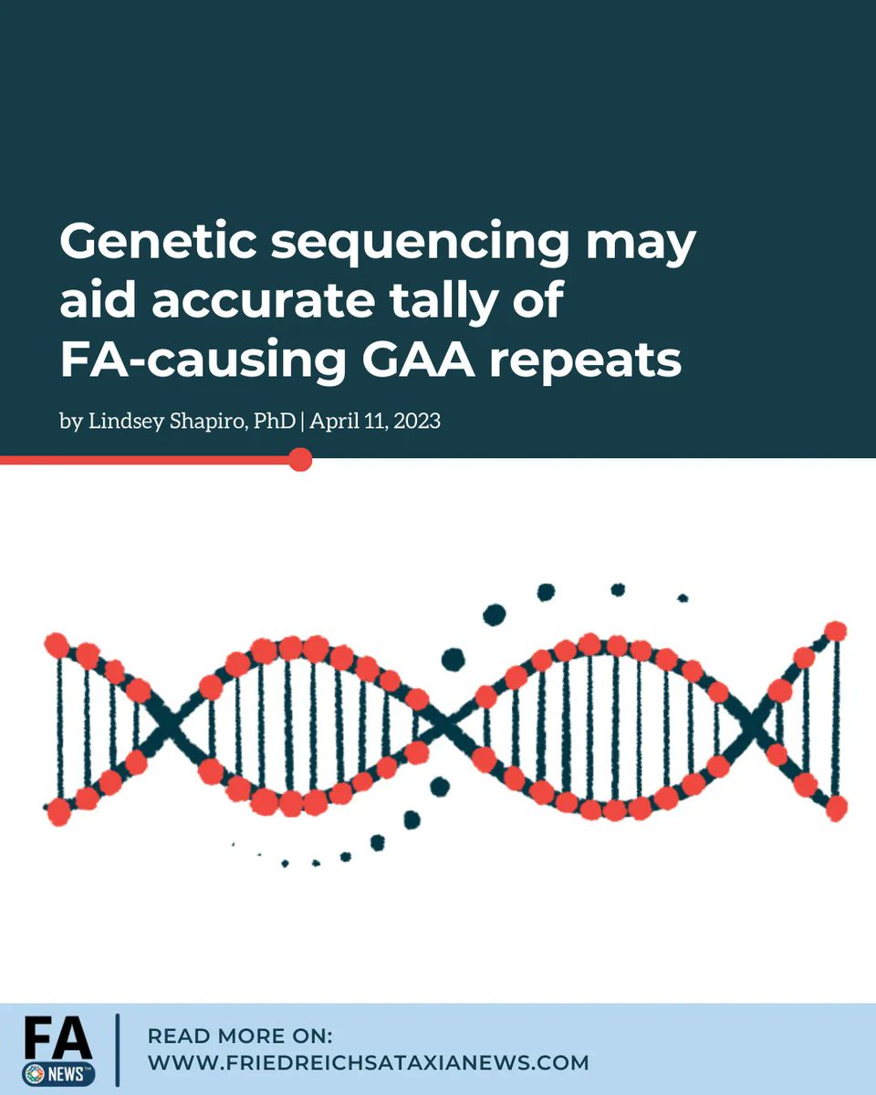 Researchers have developed a new pipeline for measuring GAA repeats in the FXN gene that cause Friedreich's ataxia. buff.ly/3KKqjqe

#FriederichsAtaxia #FriederichsAtaxiaNews #FACommunity
