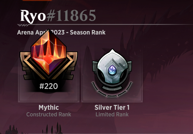 RyoxD_'s tweet photo. From 97% to top250 with abzan legends. Probably still worse than esper, sb can be improved

@fireshoes @mtgazone https://t.co/yBLFbstcvR
