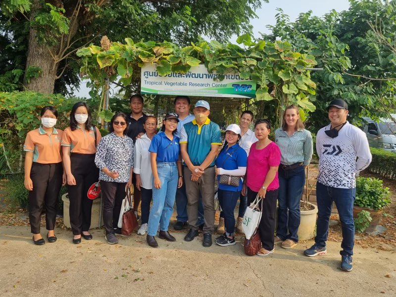 NTFarmers's tweet photo. THAILAND INDUSTRY EXCHANGE TOUR DAY 2
The group went to the Department of Agricultural Extension and Kasetsart University, Kampaengsaen Campus, Nakhon Pathom Province to learn about their seed production trials in tropical vegetables. https://t.co/yqSIzlaoRi