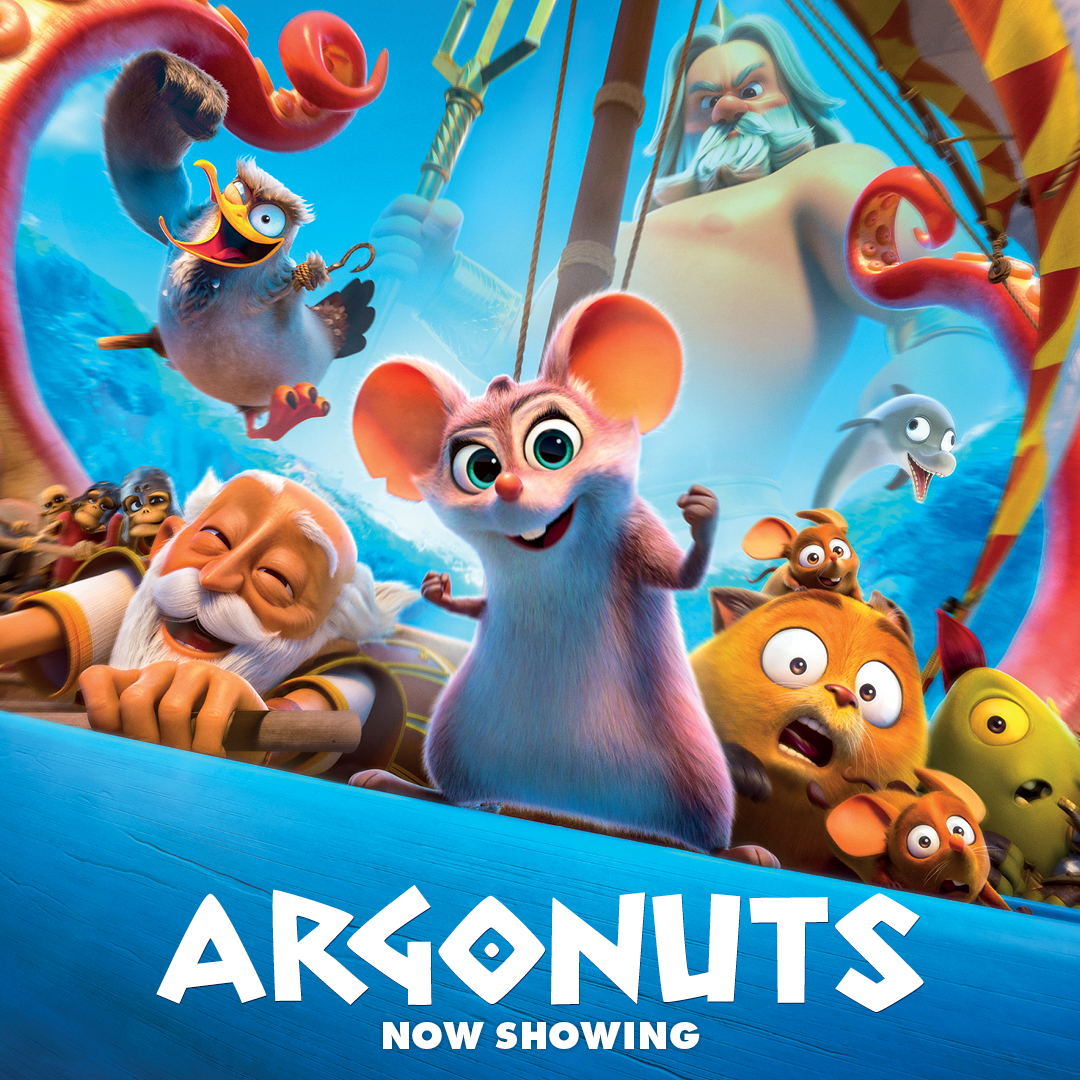 IconFilmANZ's tweet photo. The crazy creators of The Jungle Bunch bring us another hilarious family film, #Argonuts. In an epic David-and-Goliath-type battle, a band of too-cute animals fight to save their town from an angry Poseidon.
Session times & tickets https://t.co/VvNW12LHez https://t.co/n05cfvP0Jw