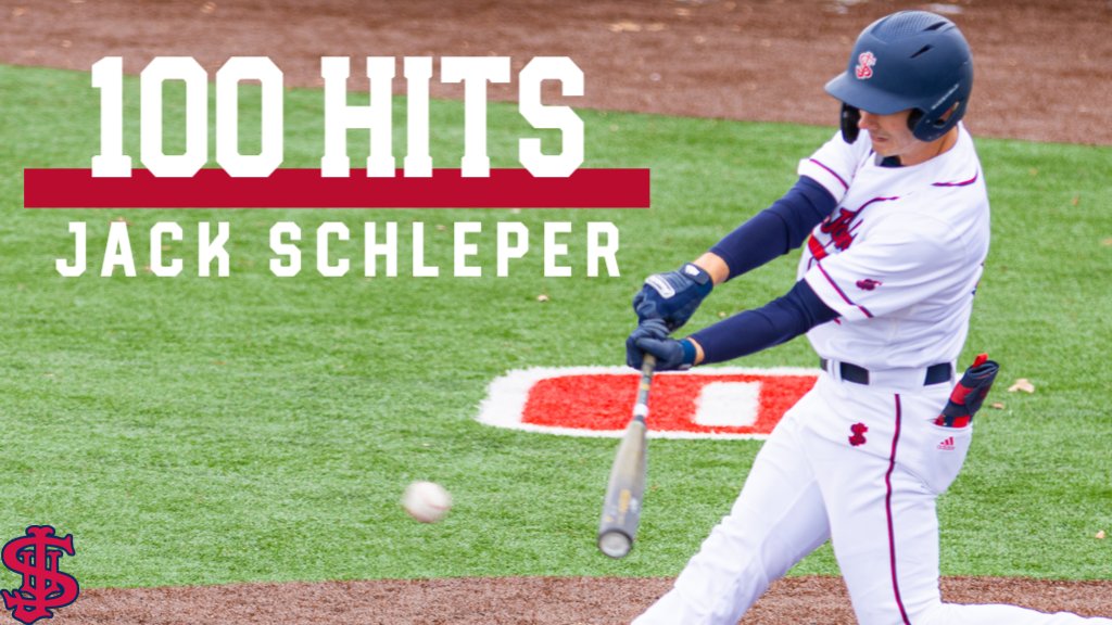SJUJohnnies's tweet photo. Game 2 Update: Junior LF Jack Schleper's 3rd hit of the game served as his 100th (the 36th Johnnie to reach the milestone)!

@SJU_Baseball leads Concordia 12-0 in the bottom of the 4th!

#GoJohnnies #d3baseall https://t.co/99lLMhZjlt