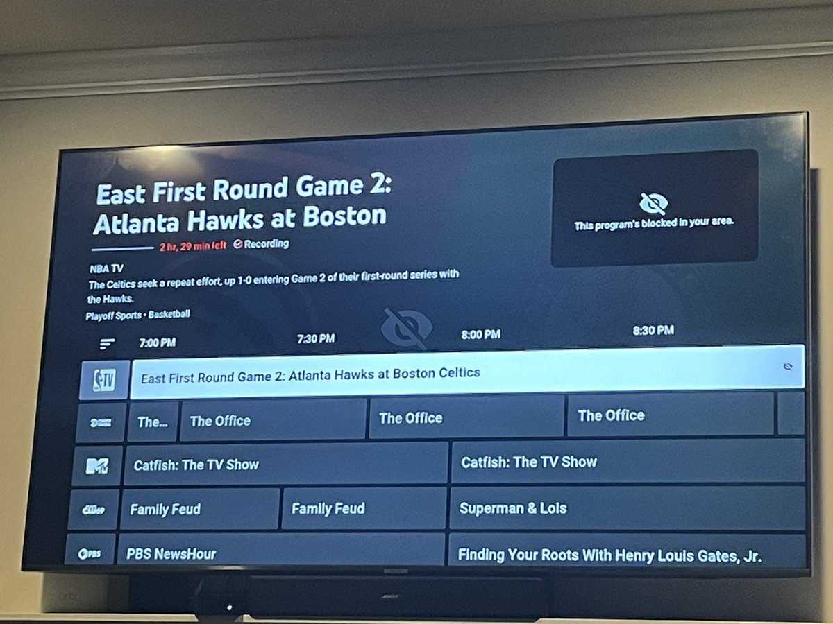 _TomFitzSimons's tweet photo. “This program’s blocked in your area.”

#ThisLeague #NBAPlayoffs

Atlanta, GA 📍 https://t.co/nDBxTeclnl
