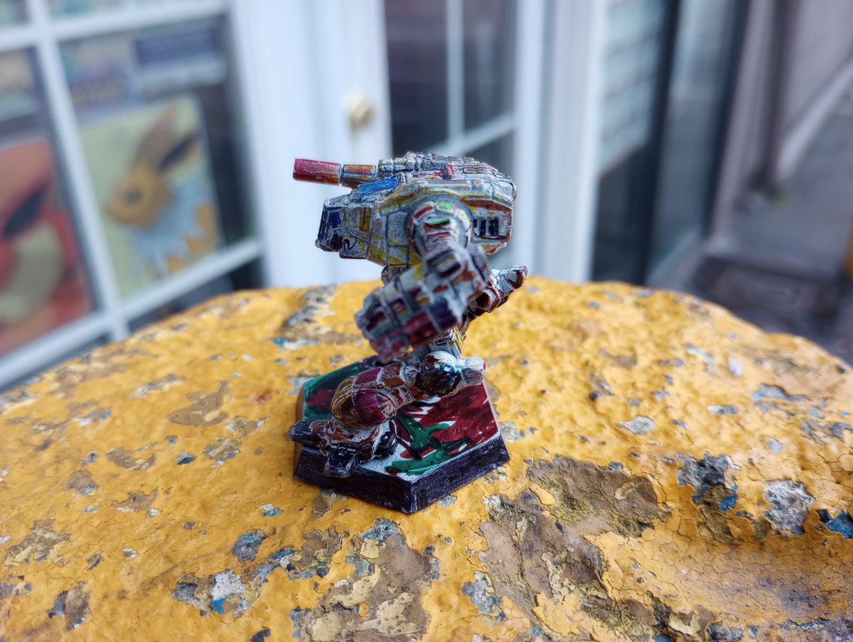 MichaelBacalzo's tweet photo. #Battletech #PaintedMini Call Sign: Clown. With zero C-Bills spent on paint, and built with salvaged parts, more than one opponent has underestimated the Junkyard Dawgs Merc Lance to their detriment. https://t.co/NiksaKrOHf