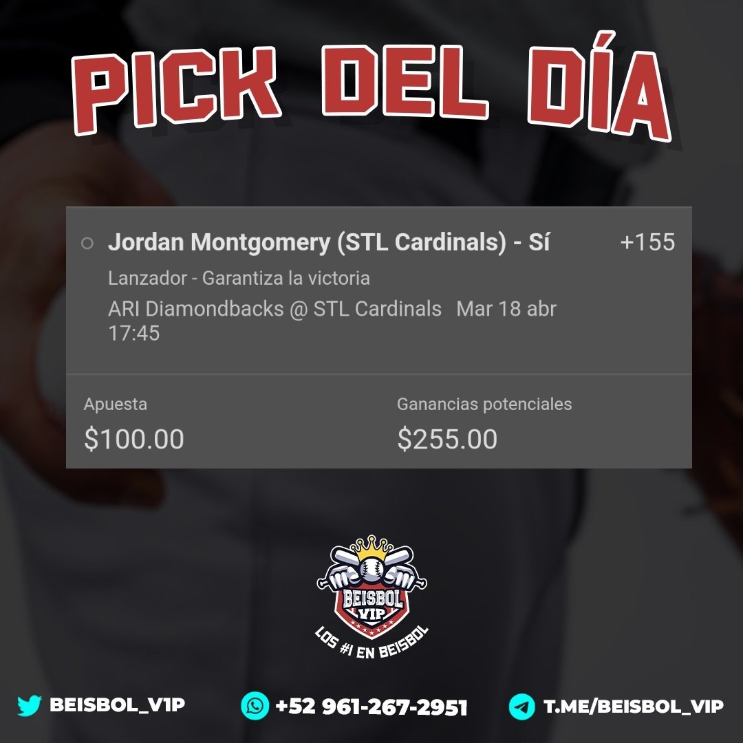 Beisbol_VIP's tweet image. #Freepick de #MLB 
VAMOS CON #JordanMontgomery
#Cardinals ⚾