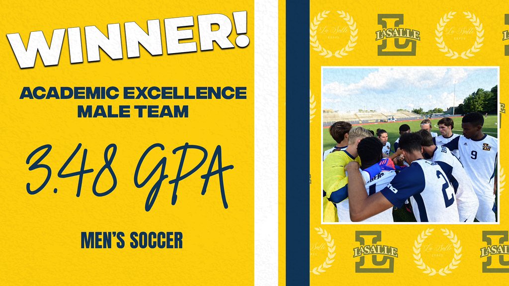GoExplorers's tweet photo. This team excelled in the classroom, recording a 3.48 GPA.
@LaSalle_MSOC is the winner of the Academic Excellence Male Team Award!
#GoExplorers🔭 | #EXPYS https://t.co/TFUrCnuY1H