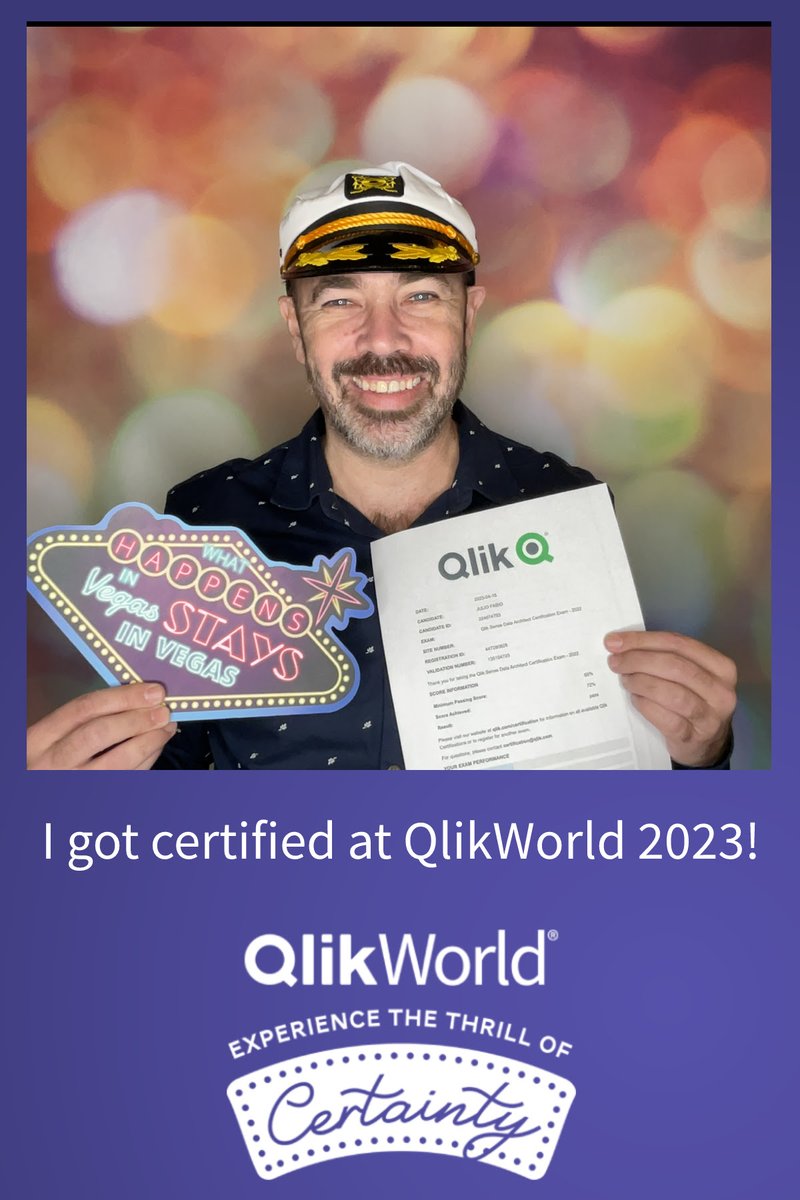 jjkfabio's tweet photo. I got certified Qlik Sense Data Architect 2023 certification at Qlikworld 2023! @qlik #qliklearning #qlikworld #getcertified https://t.co/d0XiwOXdQQ