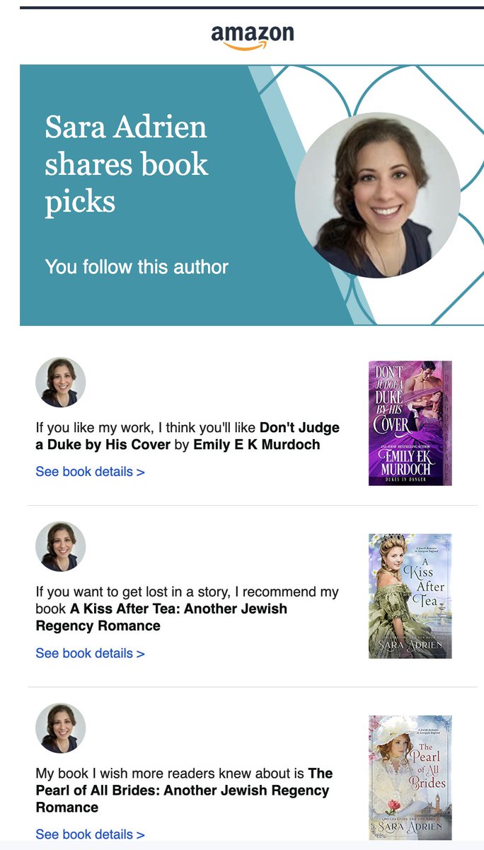 AuthorSAdrien's tweet photo. Amazon let's me share book recommendations! I bet a few of you have read some of the regency romances. 😉 

https://t.co/l067Dt3XQg?

#amazonbooks #regencyromance #bridgerton https://t.co/iEbQB5U6Te