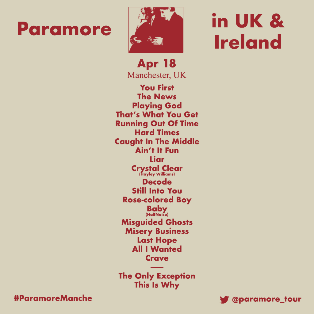 Paramore Tour Updates tweet media
