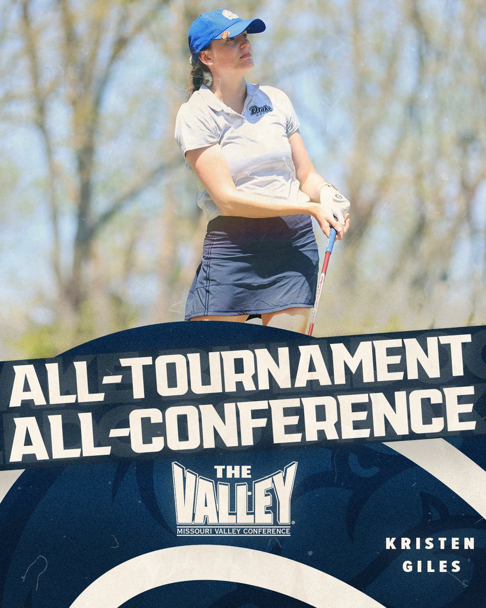 DrakeWGolf's tweet photo. 𝐊𝐫𝐢𝐬𝐭𝐞𝐧 𝐆𝐢𝐥𝐞𝐬

✅ All-Conference Team
✅ All-Tournament Team
✅ MVC Championships Runner-Up

Kristen was runner-up after a three-person playoff this afternoon. 

#DSMHometownTeam https://t.co/nxTaGaGjLi
