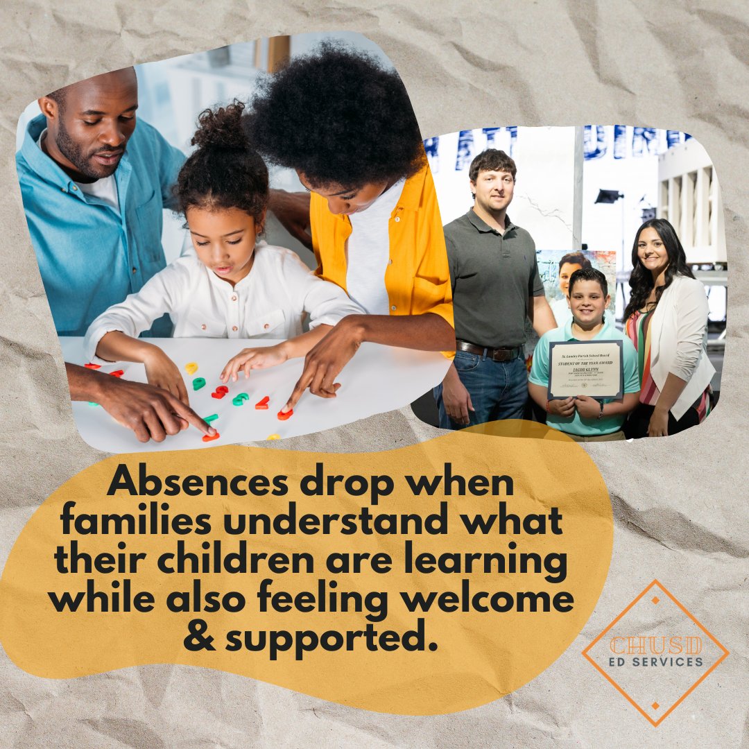 Absences drop when families understand what their children are learning while also feeling welcome & supported. #AttendanceTuesday #SchoolEveryDay