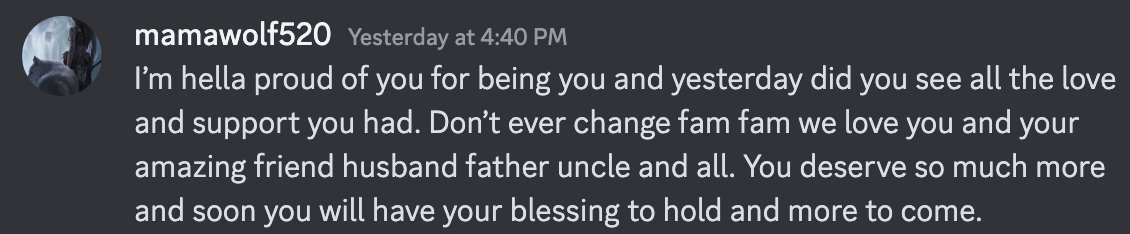 This is what keeps me motivated to stream. It's positive comments like this. Thanks y'all for believing in me. Yeee!!!! #BayArea #smallstreamer #TwitchAffliate #kickaffiliate #kickverified