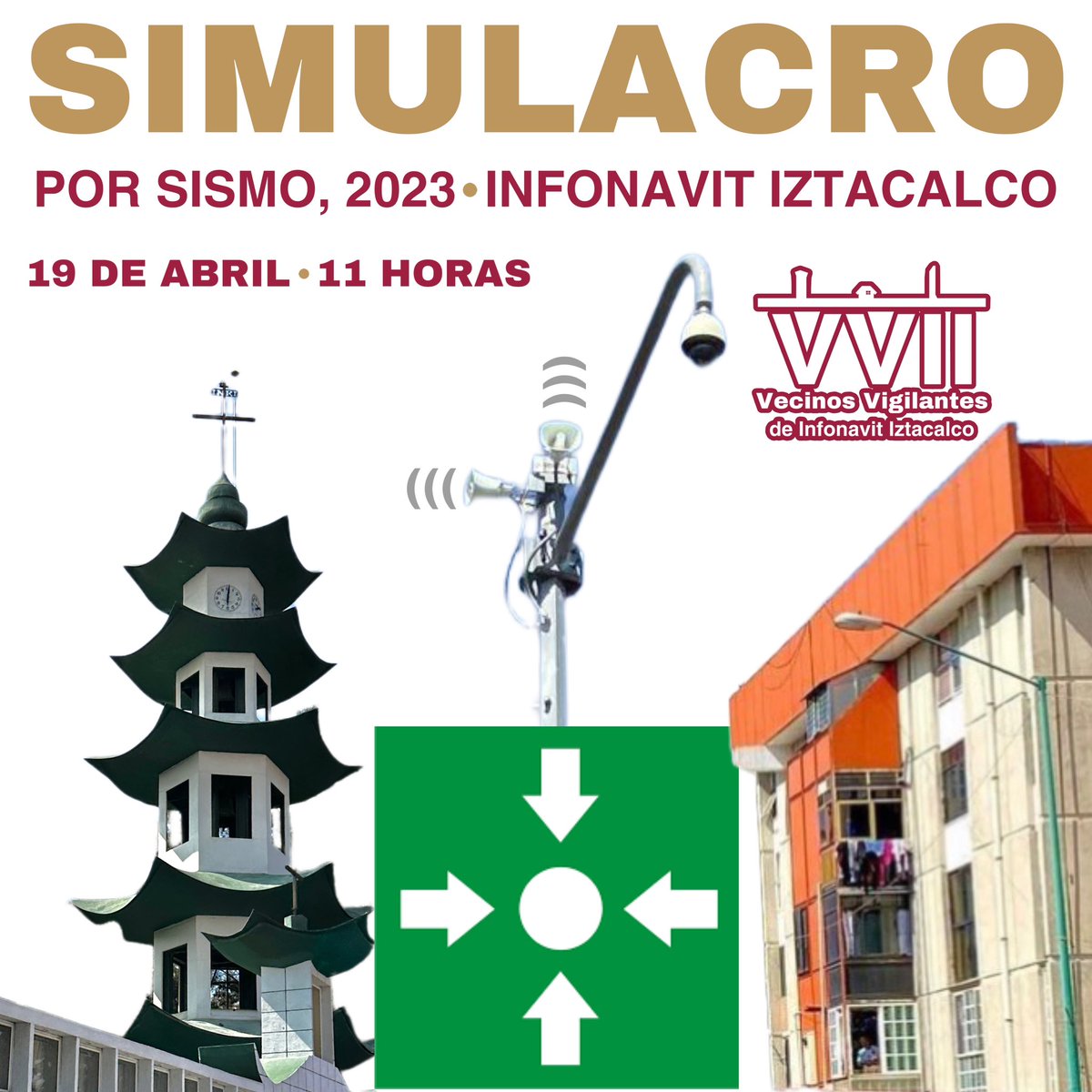 El día de mañana, miércoles 19 de Abril en la Ciudad de México se realizará el Simulacro Nacional por sismo.

Como parte de esto, la Alerta Sísmica sonará a las 11:00 a.m. como si fuera una situación real. Reporta los altavoces si es que fallan a <a href="/C5_CDMX/">C5 CDMX</a> <a href="/UCS_GCDMX/">Unidad de Contacto del Secretario SSC CDMX</a> o con nosotro