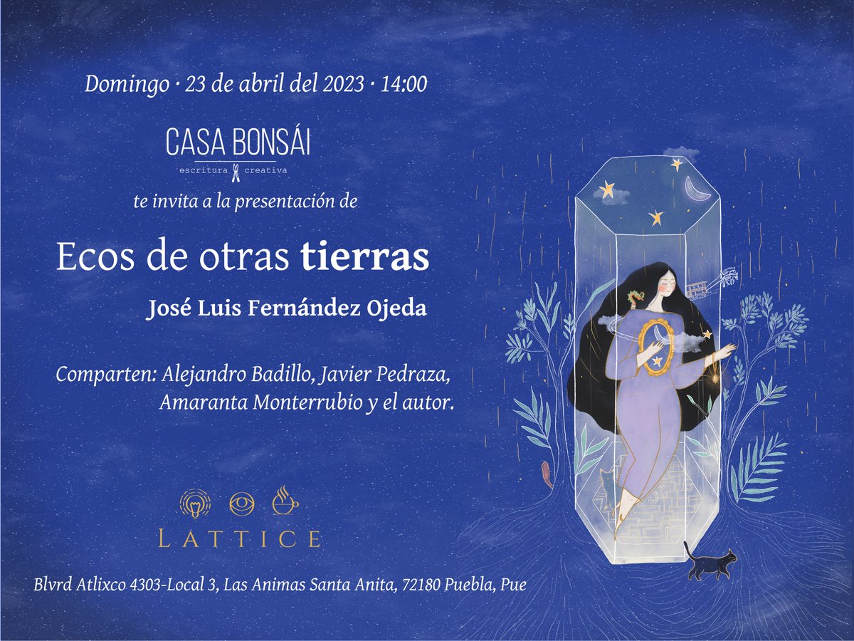 Los invitamos a la Presentación editorial: Ecos de otras tierras, de José Luis Fernández Ojeda, este domingo a las 14:00 en <a href="/LatticeLibreria/">LatticeBookstore</a>.