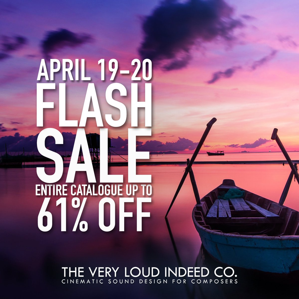 Save up to 61% on our products on April 19th and 20th at veryloudindeed.com #samplelibrary #kontakt #composer #filmcomposer #musicproducer #musicproduction #synth @uheplugins @NI_News @Spectrasonics