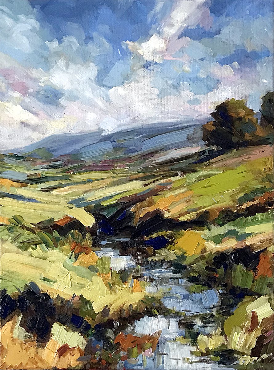 JamieODoole's tweet photo. Streaming. Oil on Canvas, 12x16", 2023 #oilpainting #landscape #modernpainting https://t.co/vsNbEGwu6b