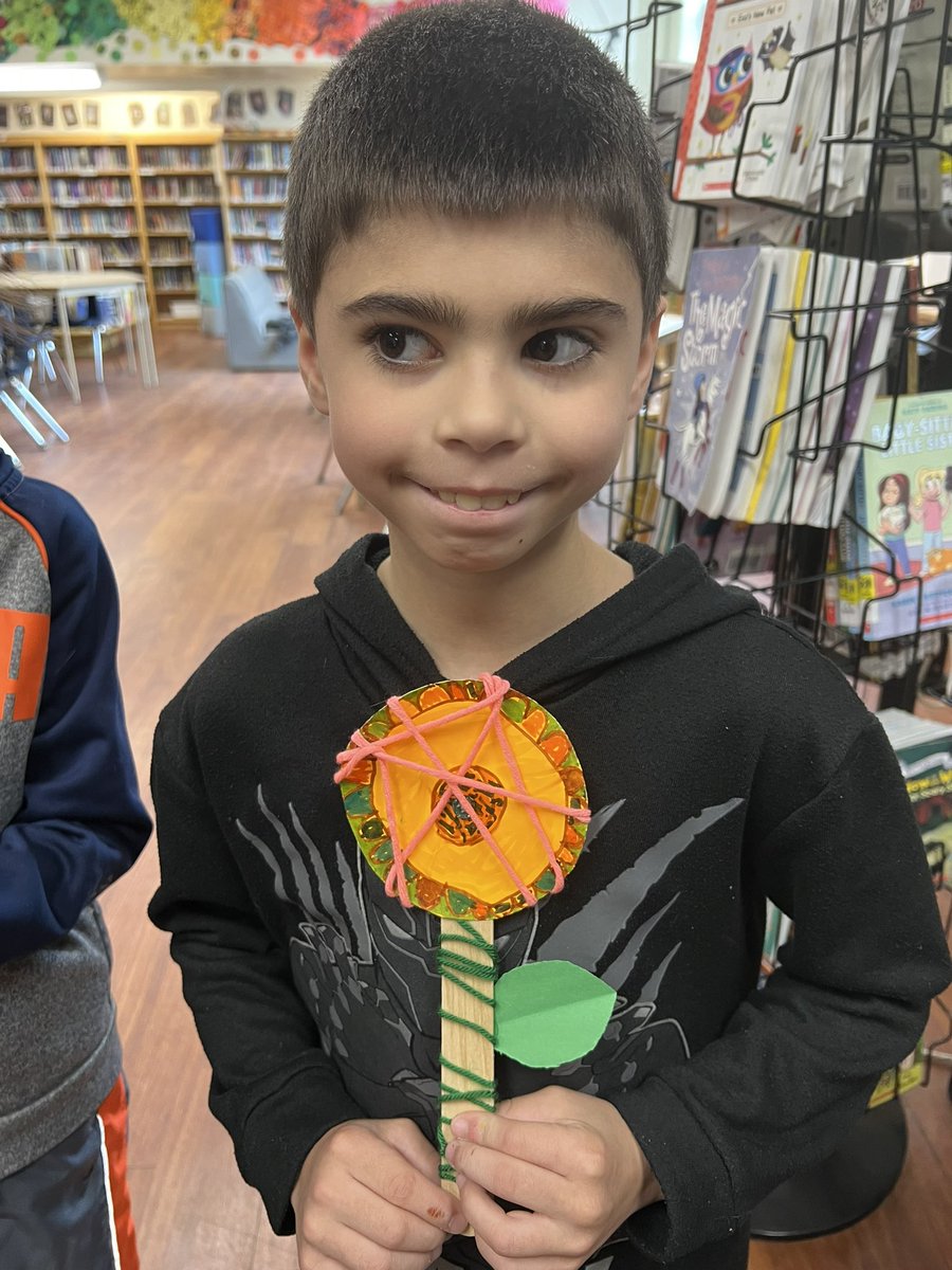 After reading the story ‘and then it’s spring’ we created beautiful flowers.