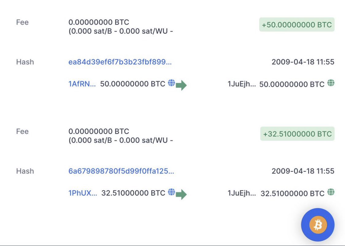 cryptobcncat's tweet photo. ✨ DÍA HISTÓRICO ✨

Hoy se cumplen 14 años de 2 de las únicas TRANSACCIONES conocidas enviadas por SATOSHI NAKAMOTO, creador de #Bitcoin 🙀 https://t.co/gq5FUmVajK