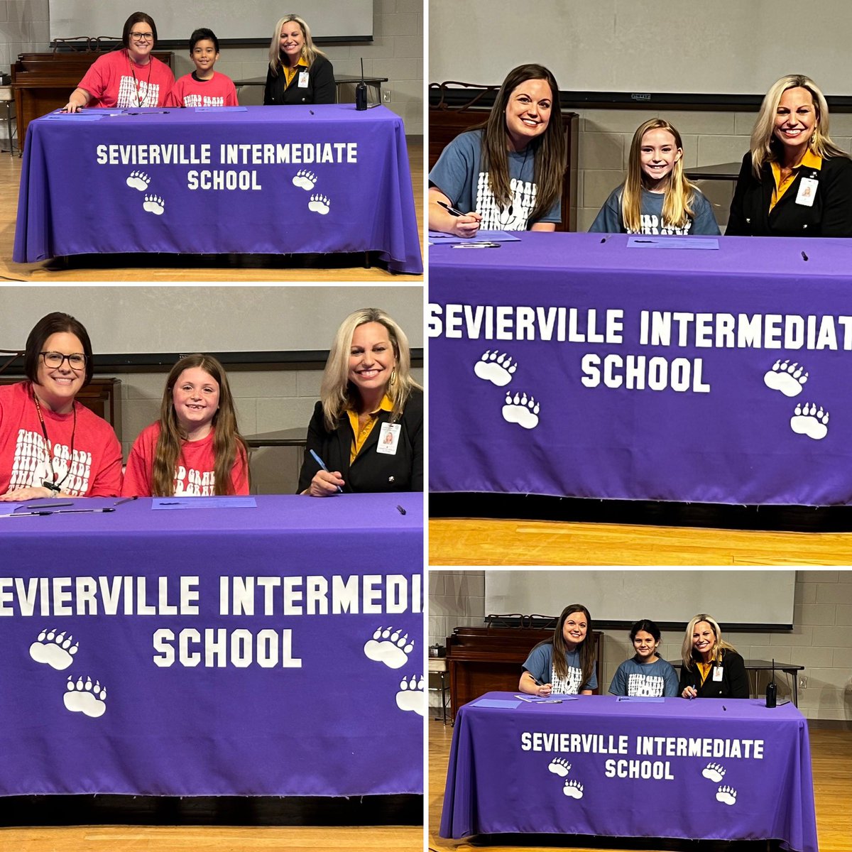 ses_cubs's tweet photo. Today was Signing Day! Team Hodges/Marlow and Moore/Valentine set goals for the “BIG GAME” and signed their commitment to give their best efforts on the TCAP test this week! We are so PROUD of this crew and all their hard work. #TCAPready #3rdgraderocks #SISProud https://t.co/Cezeg423kp