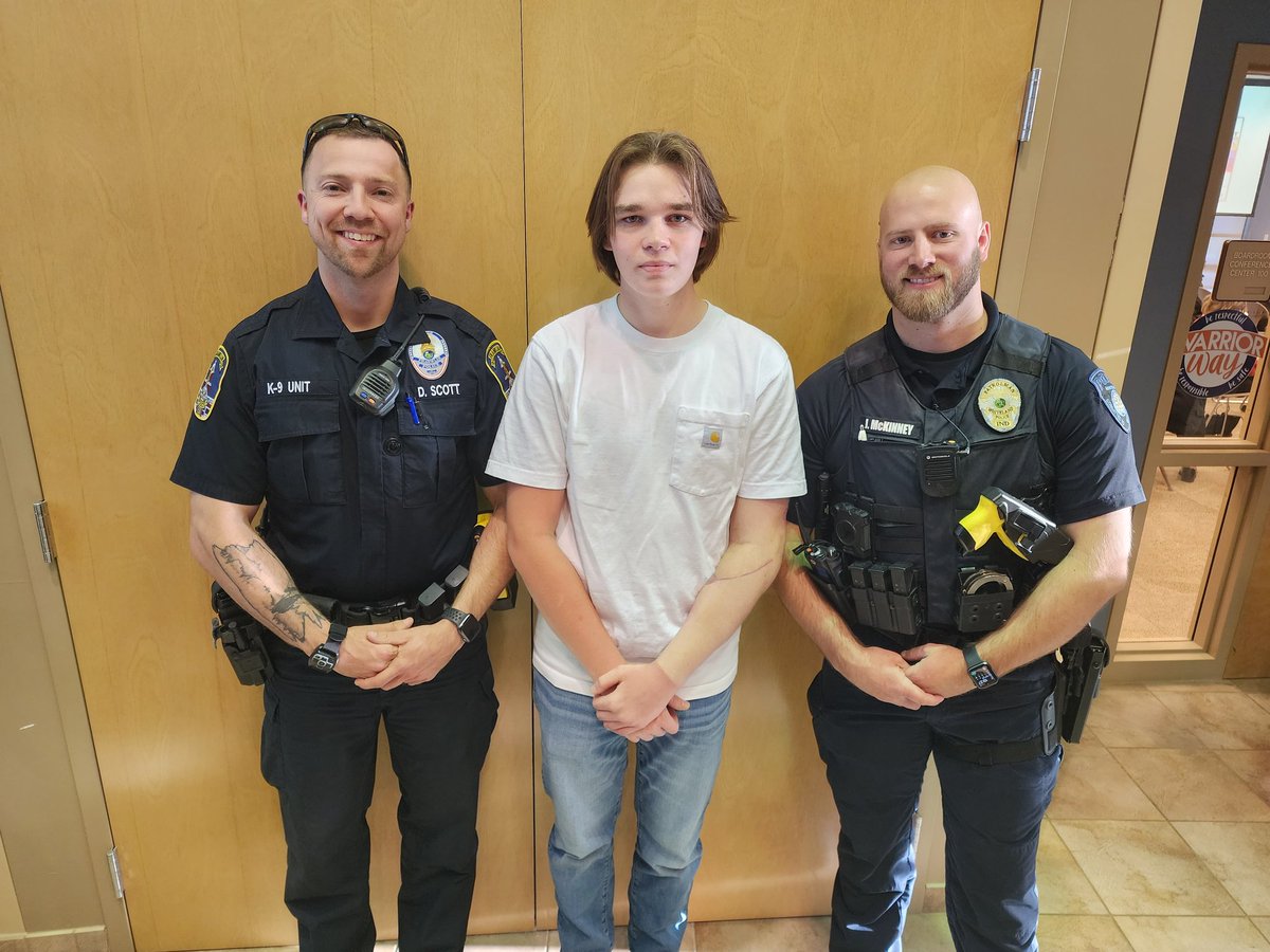 Please help us in thanking our own, Officer Jeremy McKinney and Franklin Officer Dustin Scott, both for their actions on Feb 23rd while working the school. Their quick actions saved the life of a high school student after an accident with applying a tourniquet!!
