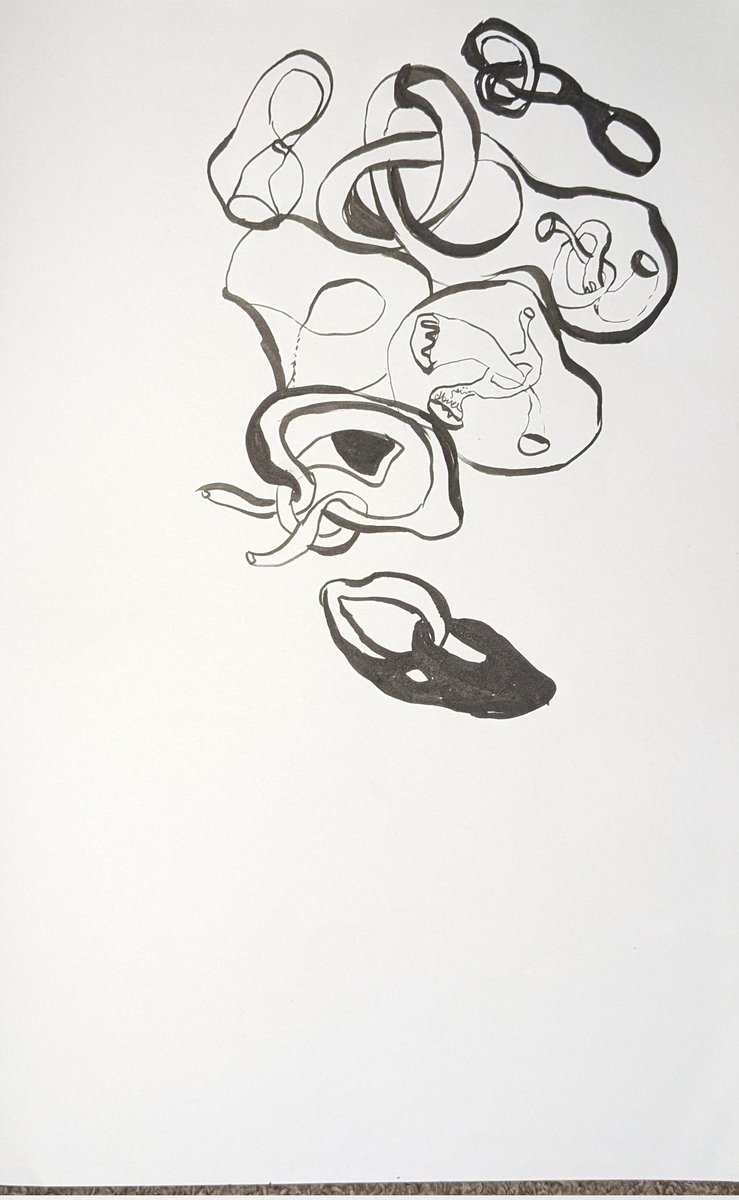 evidence_pilot's tweet photo. Is it weird that I want to quit everything and study topology and draw topological shapes ... Spontaneous moments 

#calligraphyart #abstractcalligraphy #visualart #drawing #doodling #experimentalcalligraphy #sketching #illustration #asemicwriting #asemicart https://t.co/i8BHjEt2lf