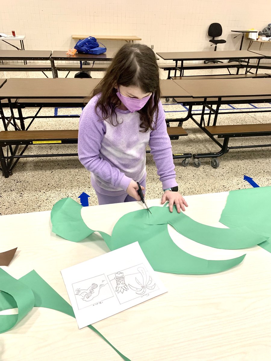 bradperm's tweet image. Pikesville Players Drama Club - Spring musical rehearsals - Moana Jr. #teamwork #pythonpride