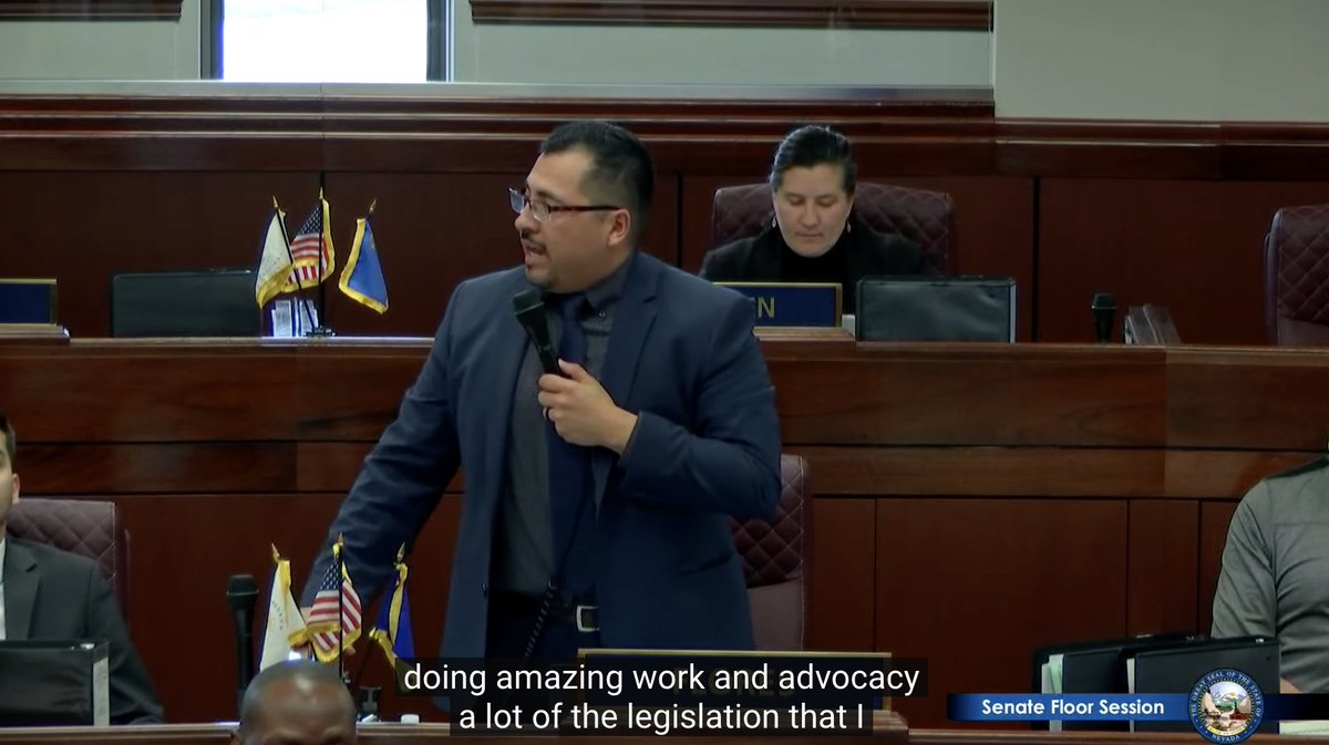 BattleBornProg's tweet photo. Thank you, Senator @EdgarFloresNV, for recognizing our friends at the @NVImmigrants Coalition! #NVLeg https://t.co/ZwKHdUs5PU