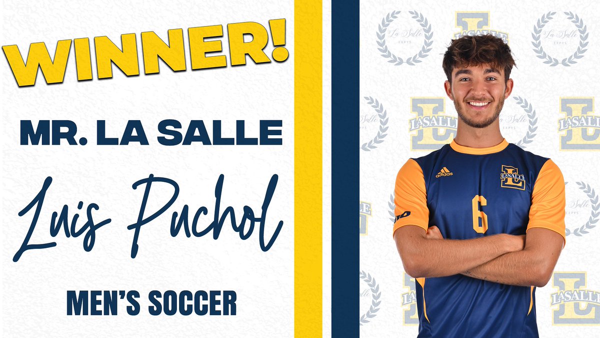 GoExplorers's tweet photo. The male student-athlete who embodied La Salle the most in 2022-23.
Luis Puchol of @LaSalle_MSOC is the winner of the Mr. La Salle Award!
#GoExplorers🔭 | #EXPYS https://t.co/jTMRN7ZzJ2