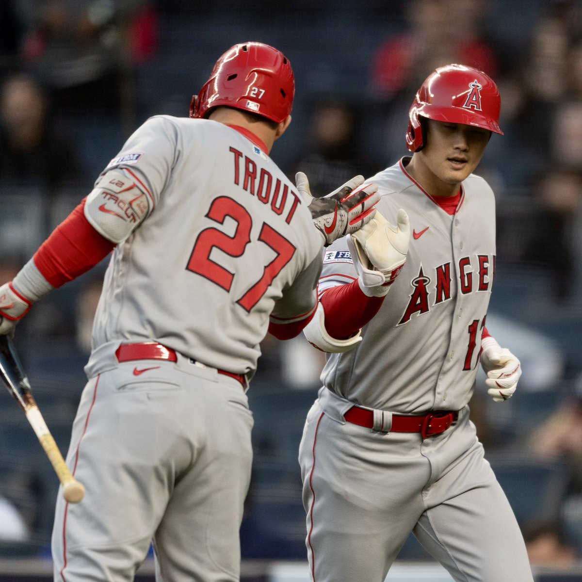 Angels's tweet photo. big swing in the big 🍎

#GoHalos https://t.co/kzH9FhqkHv