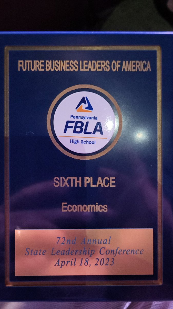 NazFBLA's tweet photo. Congrats Maddie on your 6th place finish in Economics! https://t.co/pVfIAcKPjC